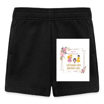 Mother's Love Floral Frame - Baby Shorts - black - Front