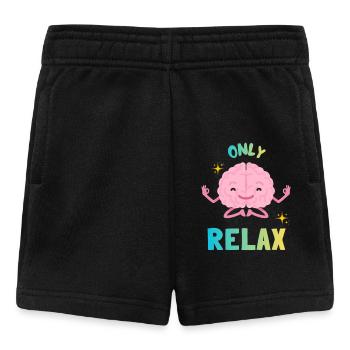 Cerveau zen Arc-en-Ciel - Short Bébé - noir - Devant