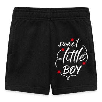 Sweet Little Boy Little Cute Boy Baby Sayings - Baby Shorts - black - Front