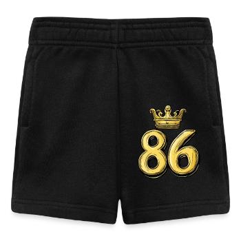86 Zahl Krone - Baby Shorts - Schwarz - Vorne