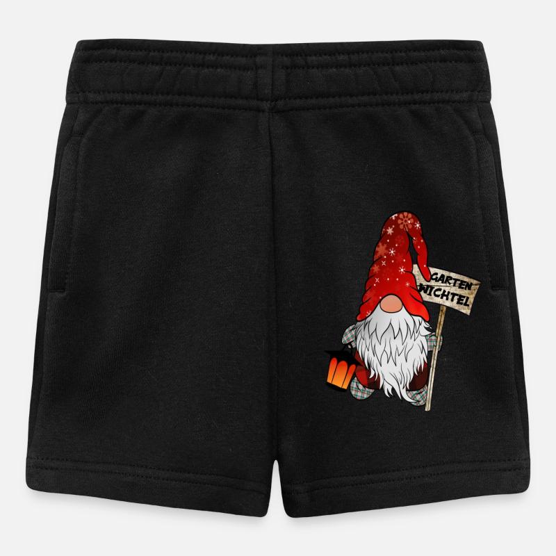 Garten Wichtel – Weihnachtsgnom - Baby Shorts - Schwarz