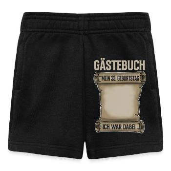 33. Geburtstag Gästebuch - Baby Shorts - Schwarz - Vorne