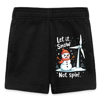 Stop Wind Turbines - Let it Snow, Not Spin - Baby Shorts - black - Front