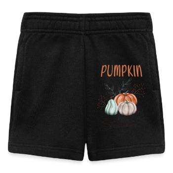 Herbstliche Kürbissaison - Baby Shorts - Schwarz - Vorne
