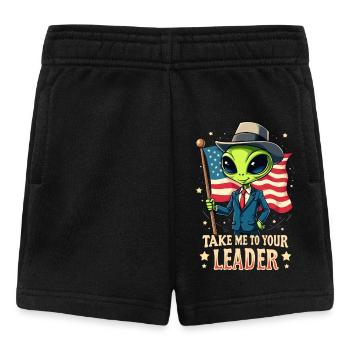 Alien Bring mich zu Deinem Anführer USA Patriot - Baby Shorts - Schwarz - Vorne