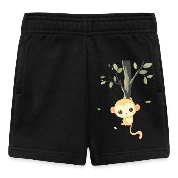 Un singe saute de l’arbre - design par un singe - Short Bébé - noir - Devant