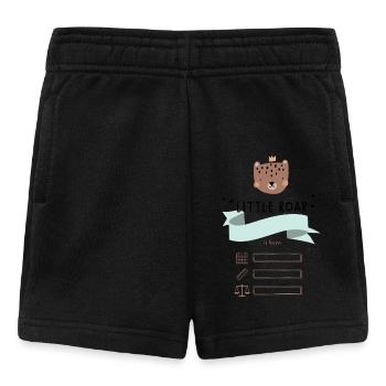Personalisiertes Geschenk zur Geburt - little roar - Baby Shorts - Schwarz - Vorne