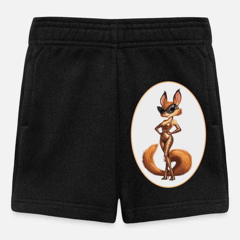 Eichhörnchen - Baby Shorts - Schwarz