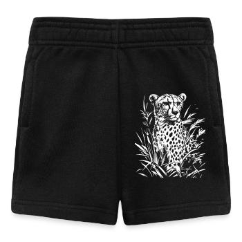 Gepard Floral Graphic - Baby Shorts - Schwarz - Vorne