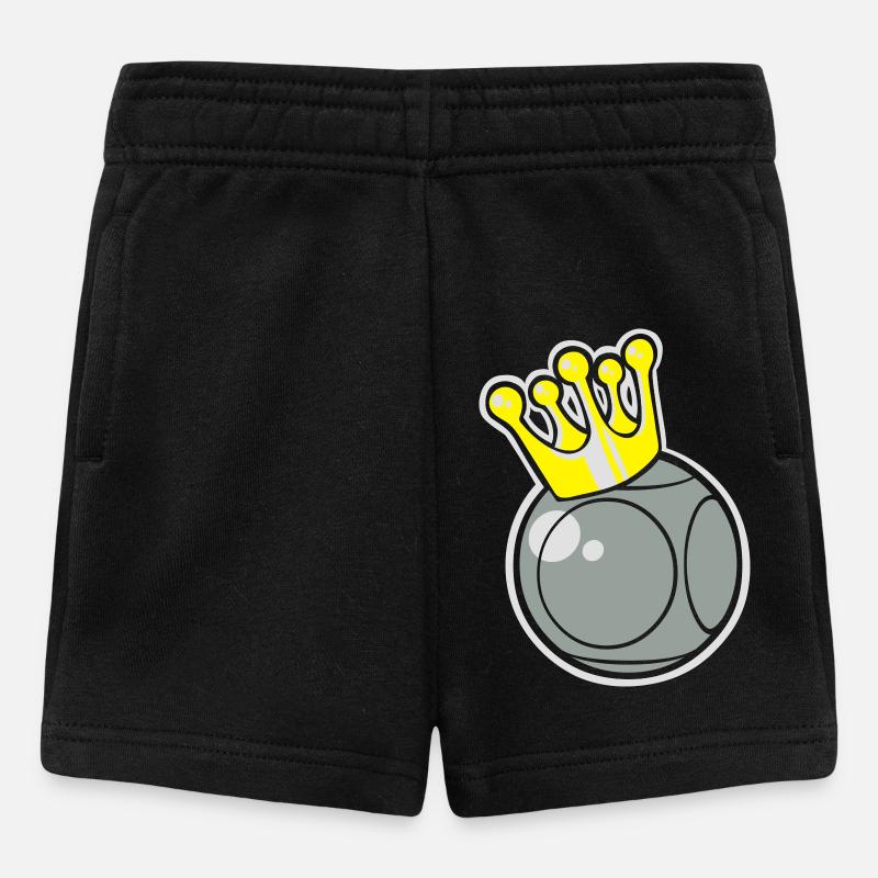 roi pétanque logo flex - Short Bébé - noir