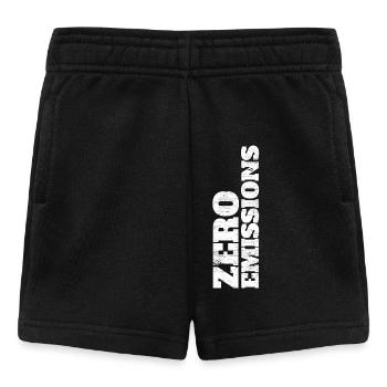 Zero Emissions / elektrisch fahren / Elektroauto - Baby Shorts - Schwarz - Vorne