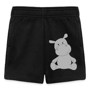Nilpferd - Baby Shorts - Schwarz - Vorne