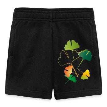 feuilles de ginkgo automnales parfois seulement des contours - Short Bébé - noir - Devant