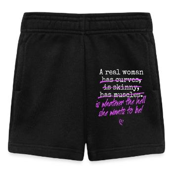 A Real Woman Is Whatever She Wants To Be Feminist - Short Bébé - noir - Devant