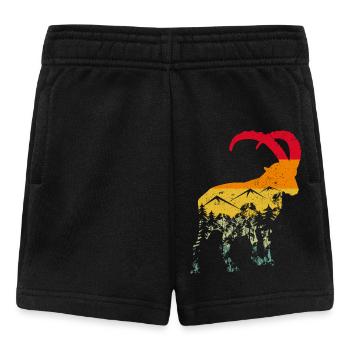 Steinbock, Wandern, Berge - Baby Shorts - Schwarz - Vorne