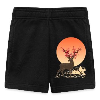 Deer Spirit | Protect Sika Deer - Baby Shorts - black - Front