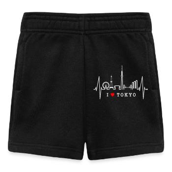 Tokyo Skyline Heartbeat Japan Heart I Love Tokyo - Baby Shorts - black - Front