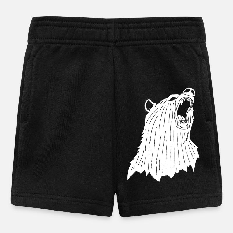 Ours blanc en colère - Short Bébé - noir