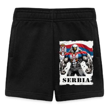 Design de musculation Serbia Eagle - Short Bébé - noir - Devant