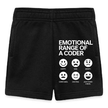 Gamme émotionnelle d’un codeur - Short Bébé - noir - Devant