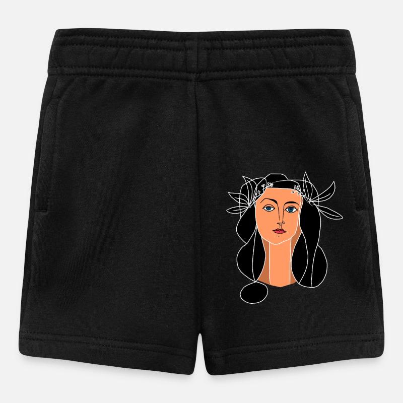 Visage de femme - Short Bébé - noir