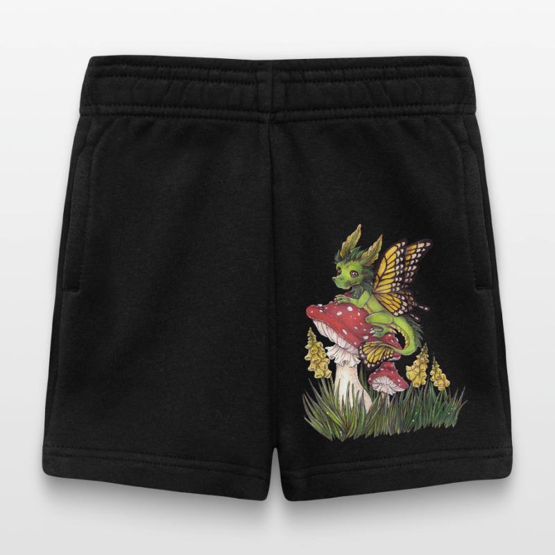 Forest Dragon on Toadstool Cute Butterfly Baby Shorts