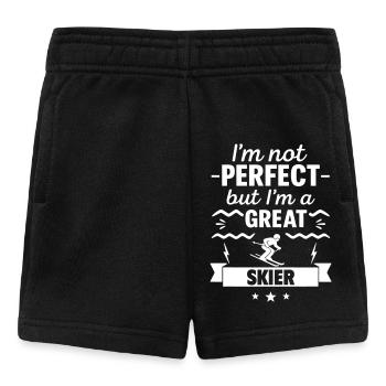Je ne suis pas parfait mais je suis un grand skieur - Short Bébé - noir - Devant