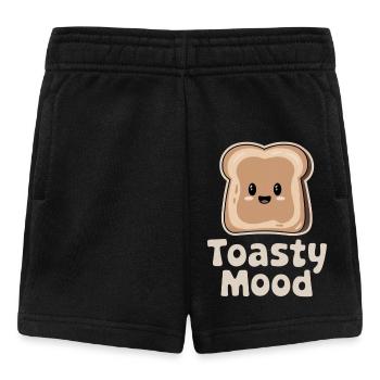 Toasty Mood – Toast Maskottchen - Baby Shorts - Schwarz - Vorne