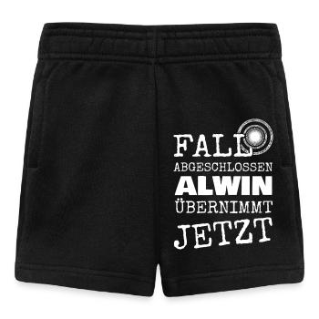 Prénom Alwin - Short Bébé - noir - Devant