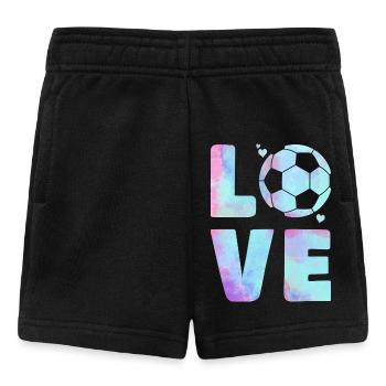 Love Football T-Shirt – Sport & Heart Design - Baby Shorts - black - Front