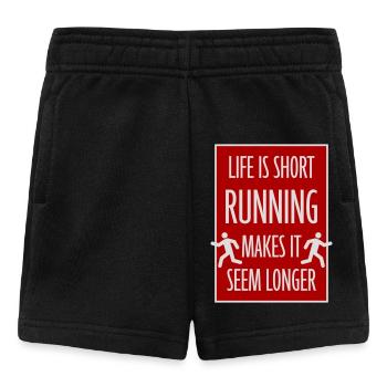 La vie est courte La course la rend plus longue Drôle - Short Bébé - noir - Devant