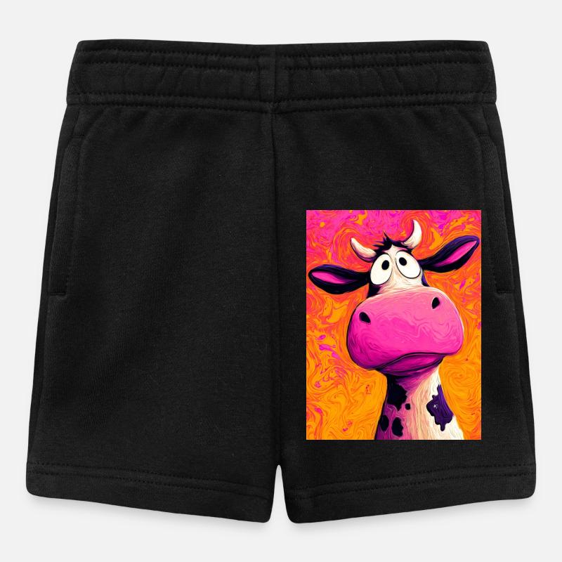 Kuh - Baby Shorts - Schwarz