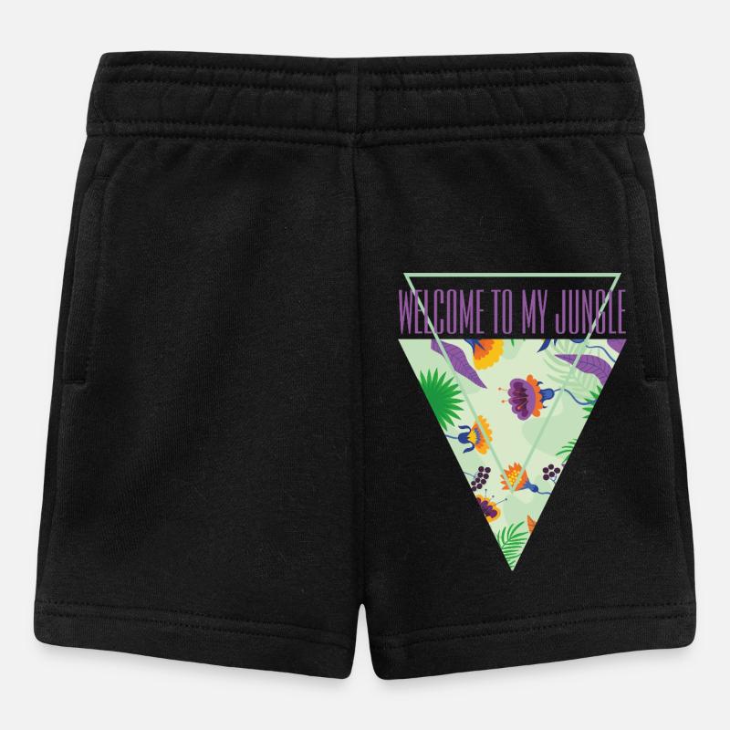 Willkommen im Dschungel - Baby Shorts - Schwarz