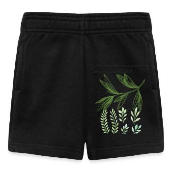 Leaf Embrace: Ehrliche Freundschaftszitat - Baby Shorts - Schwarz - Vorne