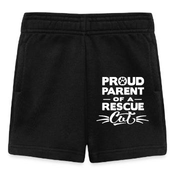 Proud Parent Of A Rescue Cat - Baby Shorts - black - Front