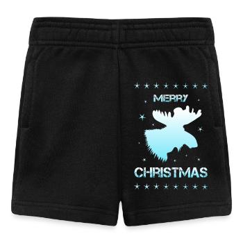 Merry Christmas moose - Baby Shorts - Schwarz - Vorne