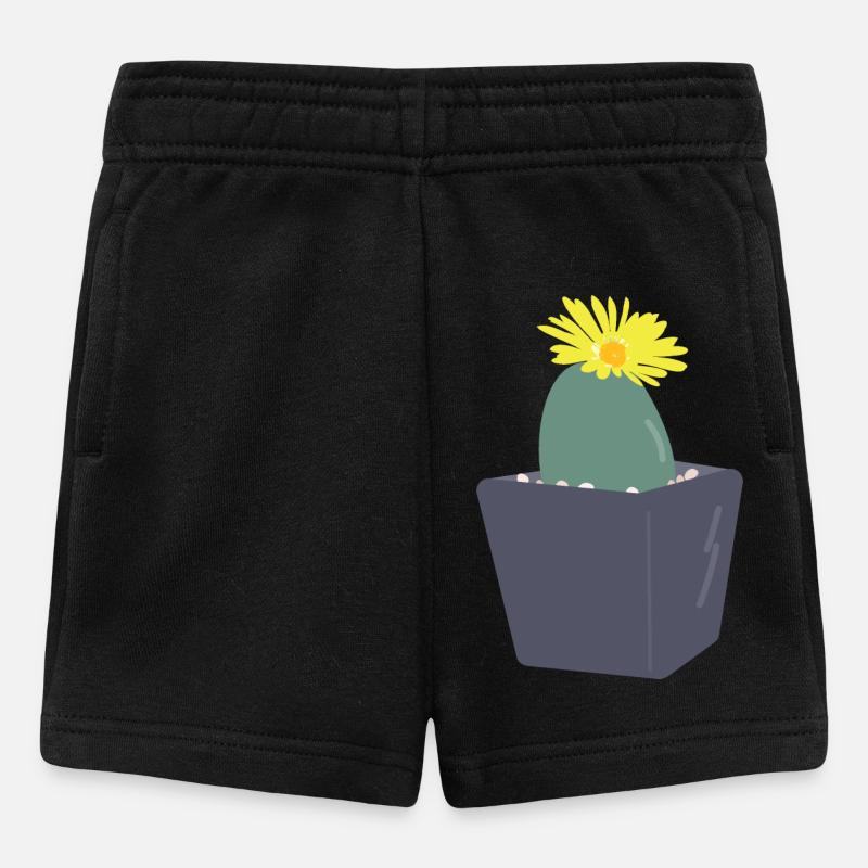 Lithops Blüte3 - Baby Shorts - Schwarz