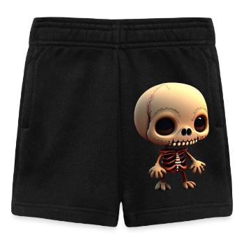 Joyeux Halloween squelette mignon effrayant drôle effrayant - Short Bébé - noir - Devant