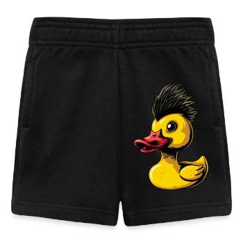 Canard en caoutchouc Punk - Short Bébé - noir - Devant