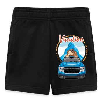 Chien teckel rêveur voyageant dans un pick-up - Short Bébé - noir - Devant