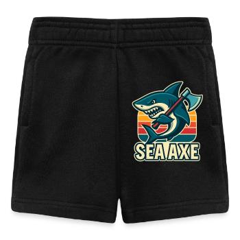 shark sea axe design - Baby Shorts - black - Front