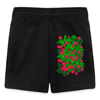 Blumen Wald - Baby Shorts - Schwarz - Vorne