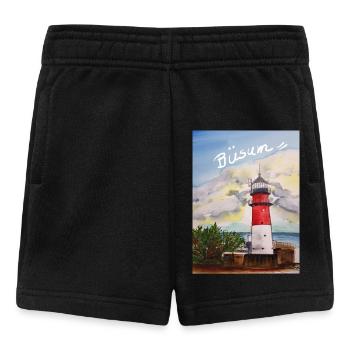EG Büsum I Holiday I Lighthouse I North Sea I Sea - Baby Shorts - black - Front