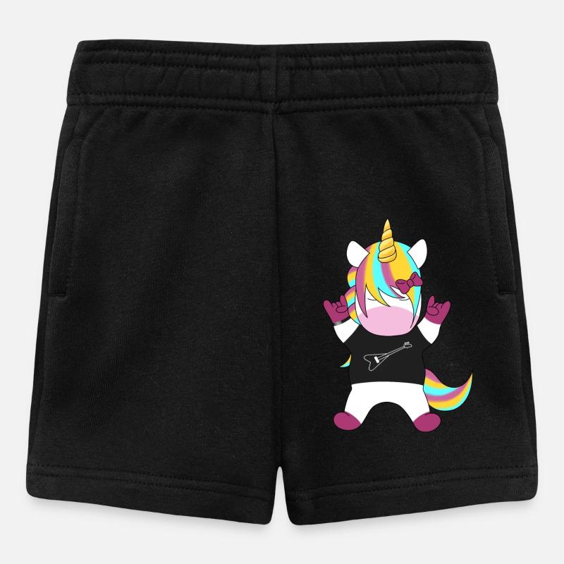 Licorne métallique - Short Bébé - noir