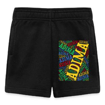 Adima nuage de mots collage mot art t-shirt - Short Bébé - noir - Devant