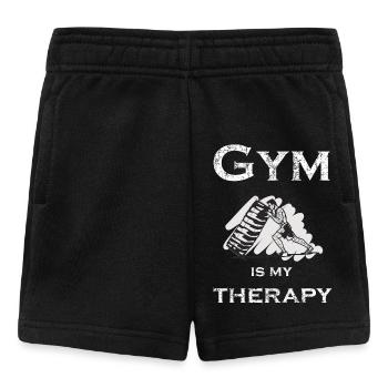 LA SALLE DE SPORT EST MA THÉRAPIE - Short Bébé - noir - Devant
