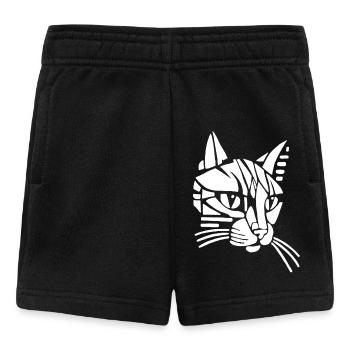 White tribal cat - Baby Shorts - black - Front