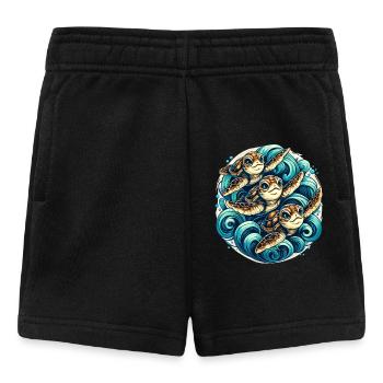 Pins de mer de style koï - Short Bébé - noir - Devant