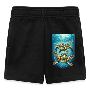 Tortue Abstraction Design Sous-marin - Short Bébé - noir - Devant