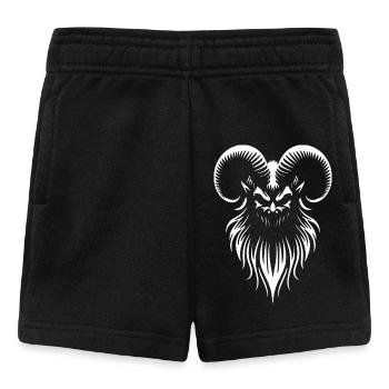 Demon Ram's Head - Gothic Goat Occult - Baby Shorts - black - Front